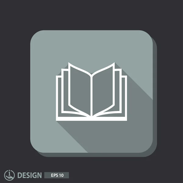 Pictograph of book icon — Stock Vector