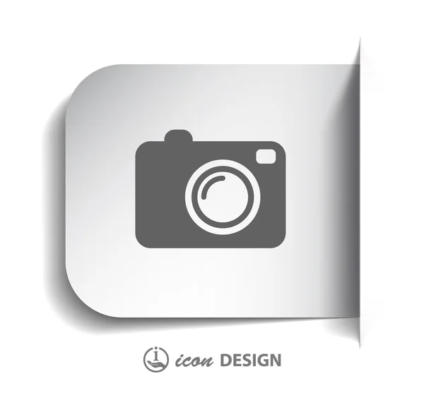 Pictograph van camera silhouet. — Stockvector