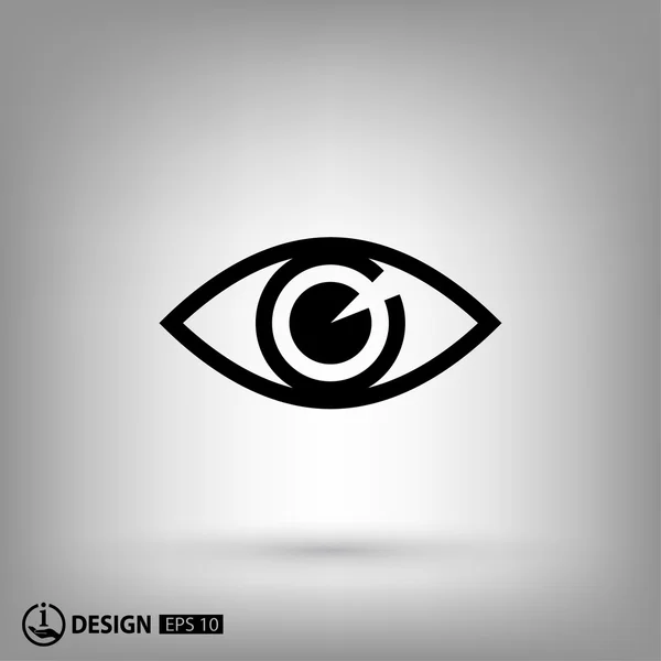 Pictograph of eye icon — Stock Vector