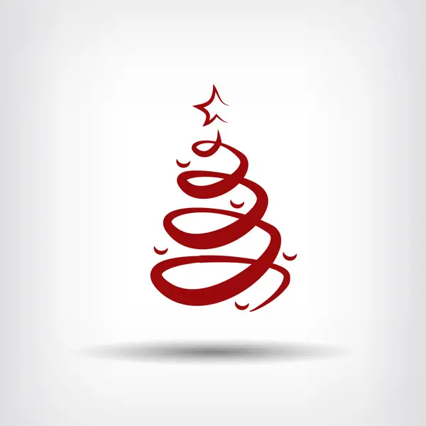 Pictograph van kerstboom — Stockvector