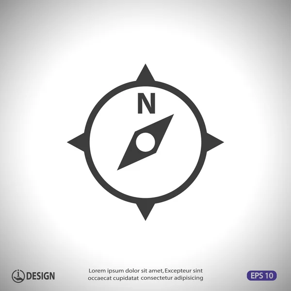 Pictogramme de la navigation par boussole — Image vectorielle