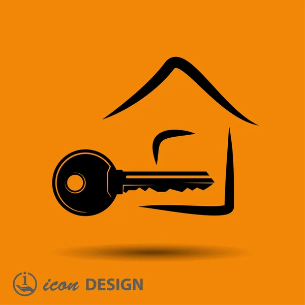 Pictograph of key  icon — Stock Vector