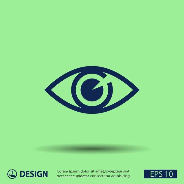 Pictograph of eye icon — Stock Vector