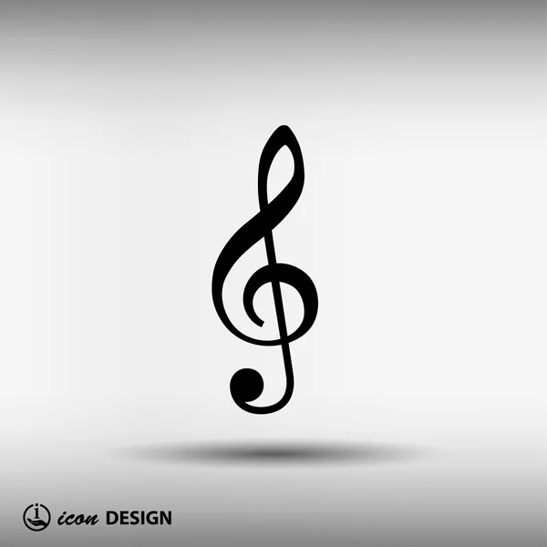 Pictogramme de la clé de musique — Image vectorielle