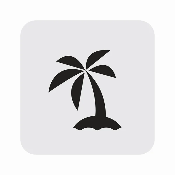 Ikona z ostrova se stromem — Stockový vektor