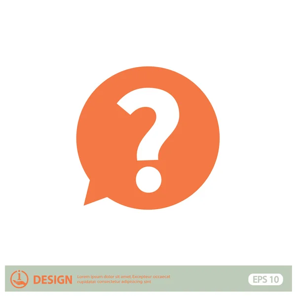 Pictograph of question mark — Stock Vector