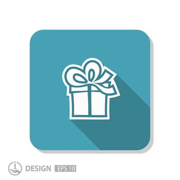 Pictografía del icono del regalo — Vector de stock