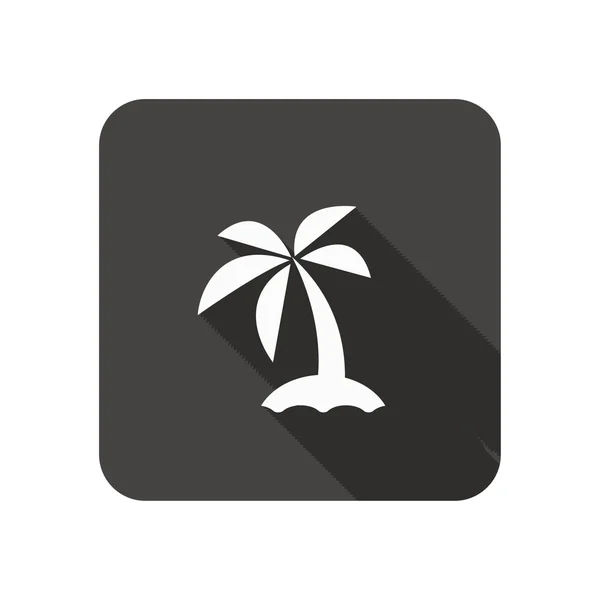 Pictograph van eiland met boom — Stockvector