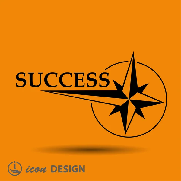 Pictograph of success icon — Stock Vector