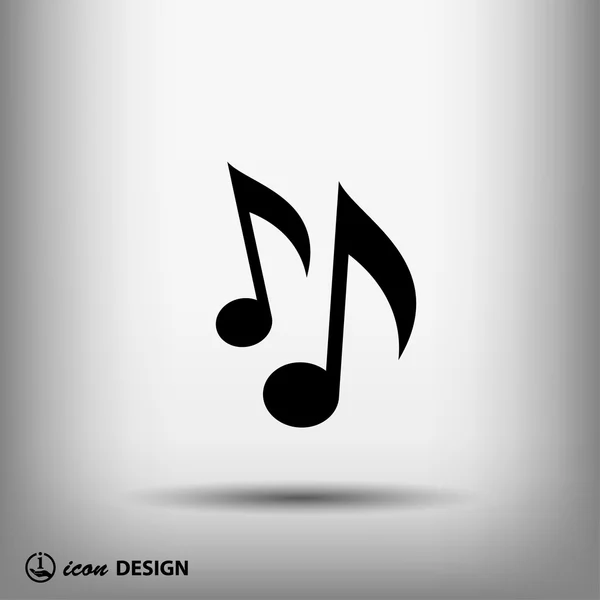 Pictogramme de note de musique — Image vectorielle