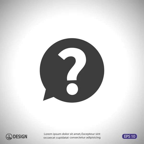 Pictograph of question mark — Stock Vector