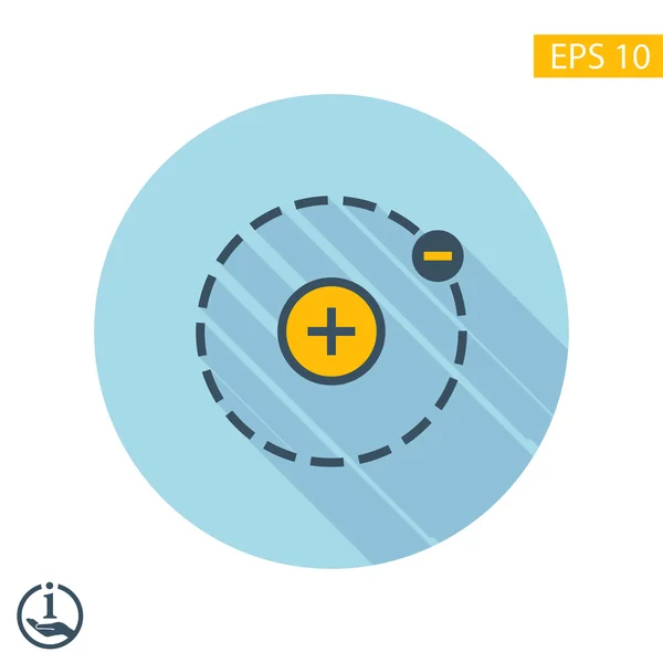 Pittogramma dell'icona atomica — Vettoriale Stock