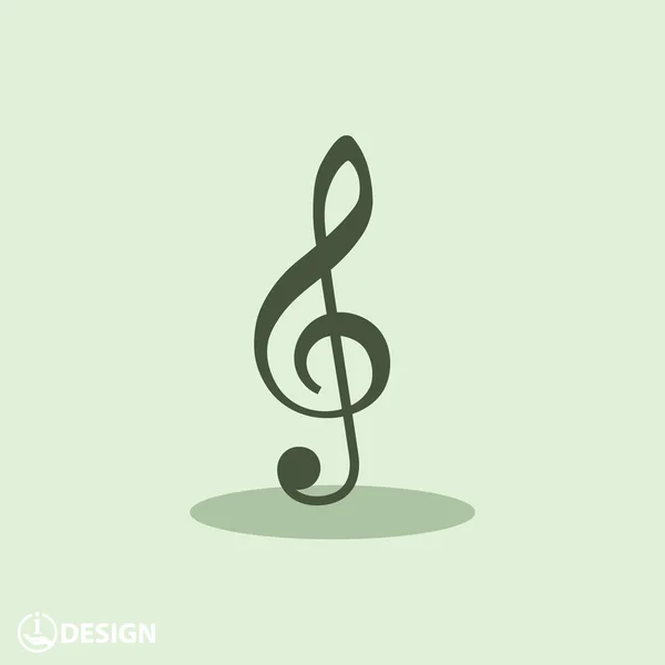Pictograph of music key — Stock Vector