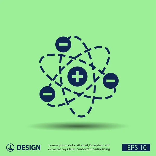 Pittogramma dell'icona atomica — Vettoriale Stock