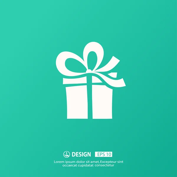 Pictografía del icono del regalo — Vector de stock