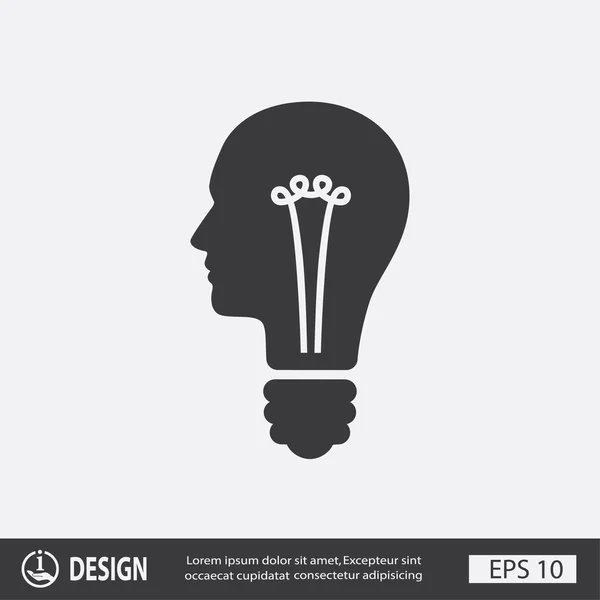 Pictografía del concepto de bombilla — Archivo Imágenes Vectoriales