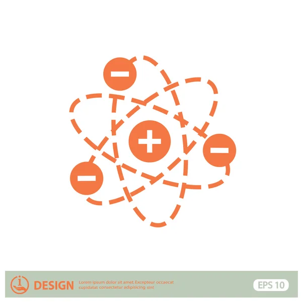 Pittogramma dell'icona atomica — Vettoriale Stock