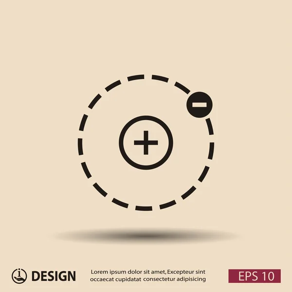 Pictogramme de l'icône atome — Image vectorielle