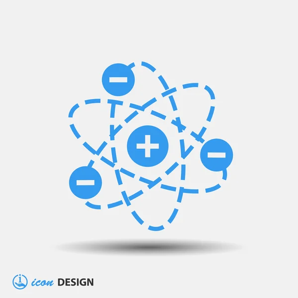 Pittogramma dell'icona atomica — Vettoriale Stock