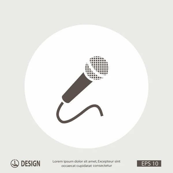 Studio microfoon pictogram — Stockvector