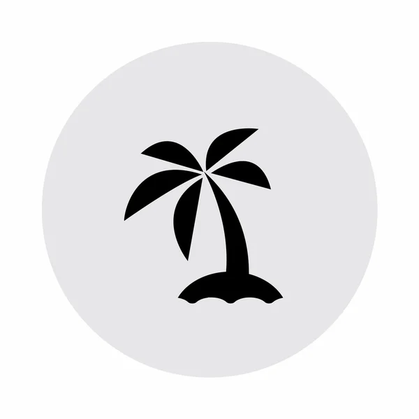 Ikona z ostrova se stromem — Stockový vektor
