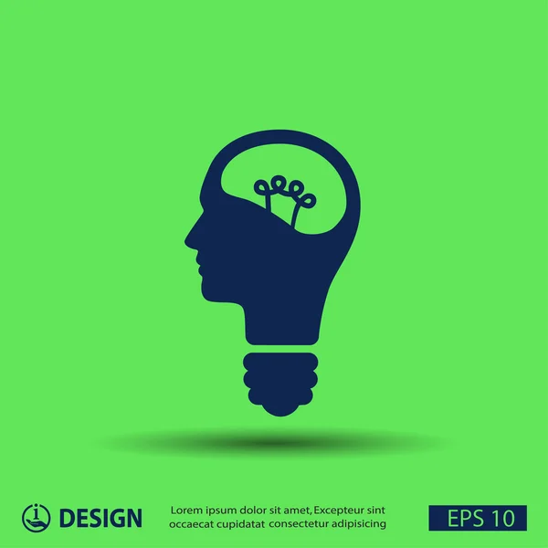 Pictografía del concepto de bombilla — Archivo Imágenes Vectoriales