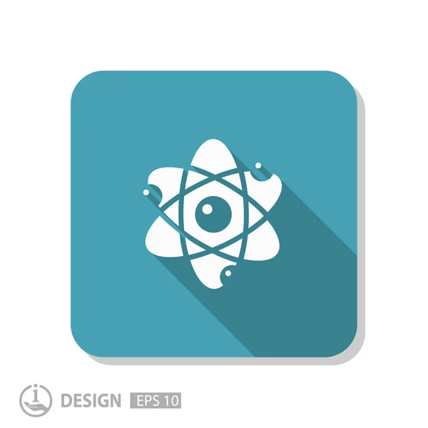 Pictograph of atom icon — Stock Vector