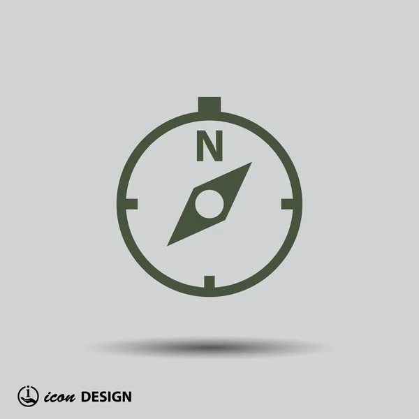 Pictograph of compass with arrow Royalty Free Stock Illustrations