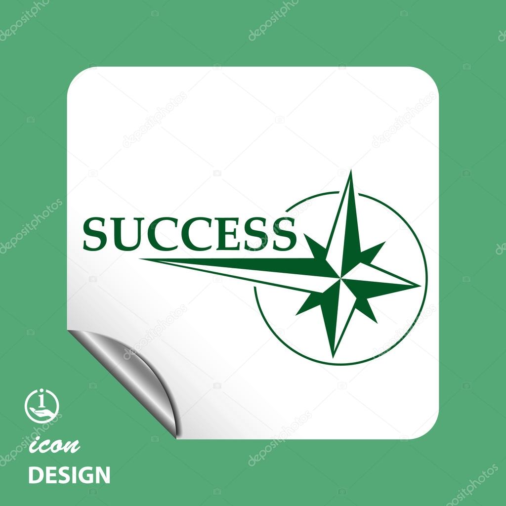 Pictograph of success icon