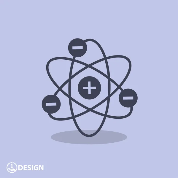 Pictograph of atom icon — Stock Vector