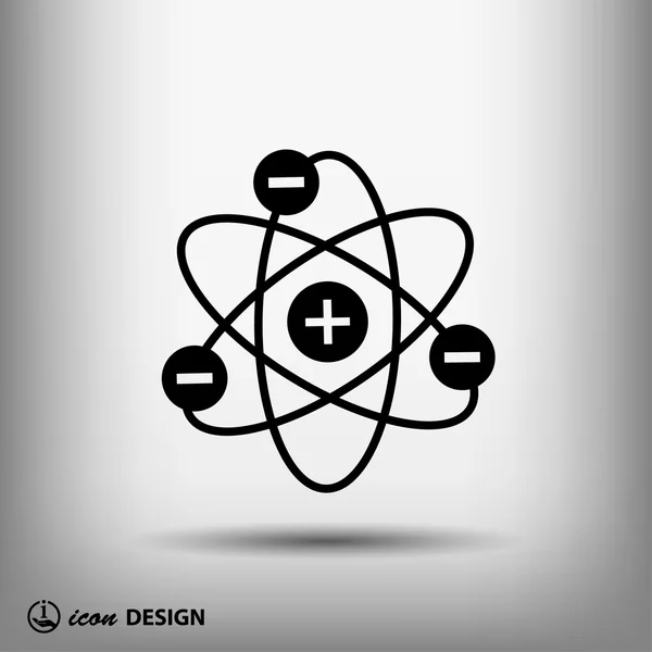 Pictograph of atom icon — Stock Vector