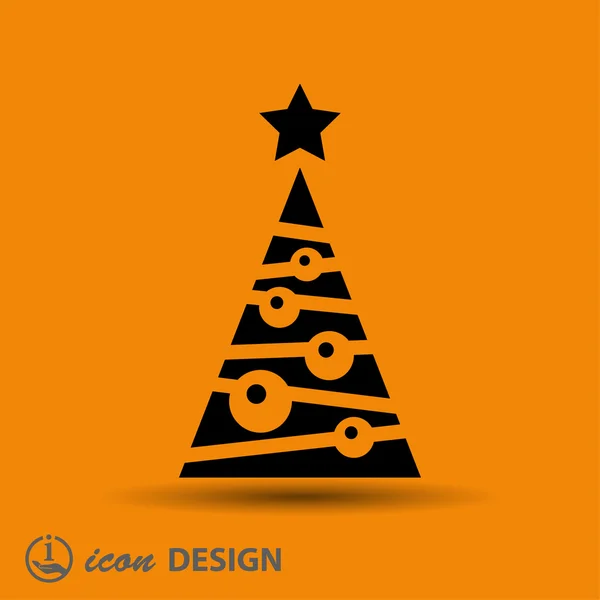 Pictograph van kerstboom — Stockvector