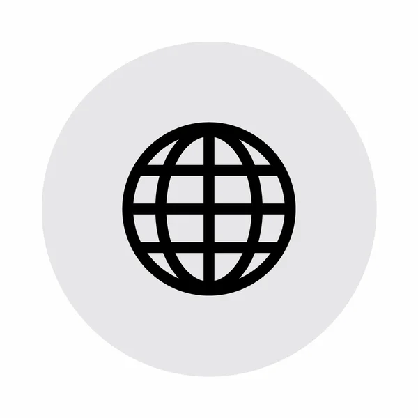 Pictograph van globe silhouet — Stockvector