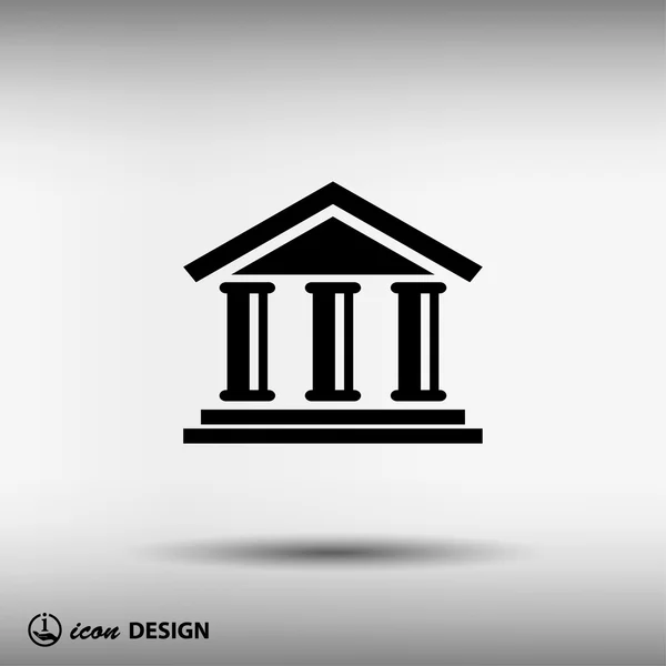 Pictograph of bank icon — Stock Vector