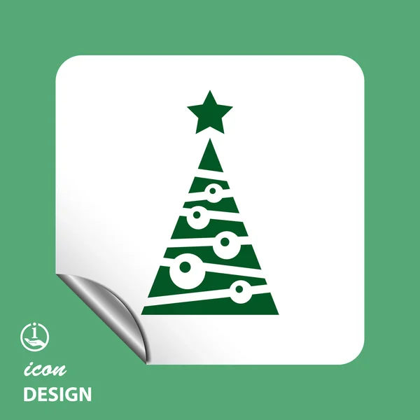 Pictograph van kerstboom — Stockvector