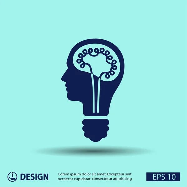 Pictograph av glödlampa koncept — Stock vektor
