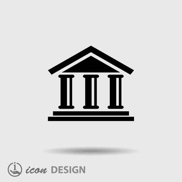 Pictografía del icono del banco — Vector de stock