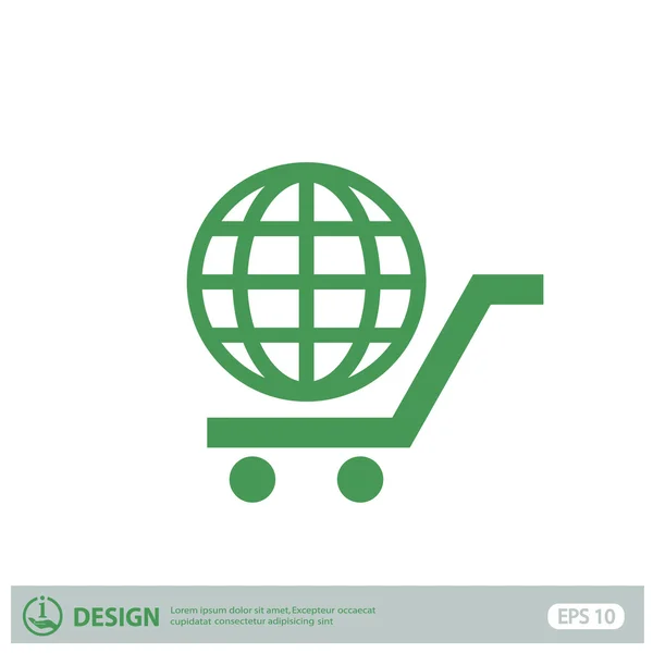 Pictograph van wereldbol icoon — Stockvector