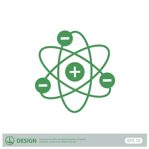 Pictogramme de l'icône atome — Image vectorielle