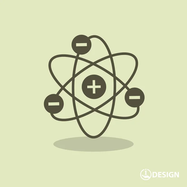 Pictograph of atom icon — Stock Vector