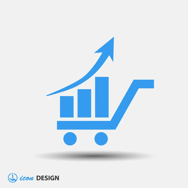 Pictografía de gráfico con flecha — Archivo Imágenes Vectoriales