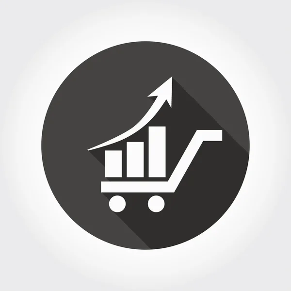 Pictograma de gráfico com seta —  Vetores de Stock