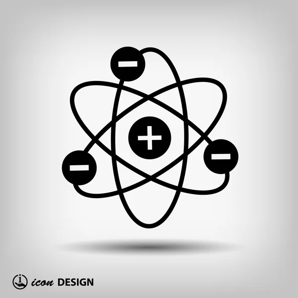 Pictograph of atom icon — Stock Vector