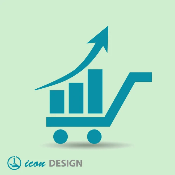 Pictograma do ícone gráfico — Vetor de Stock