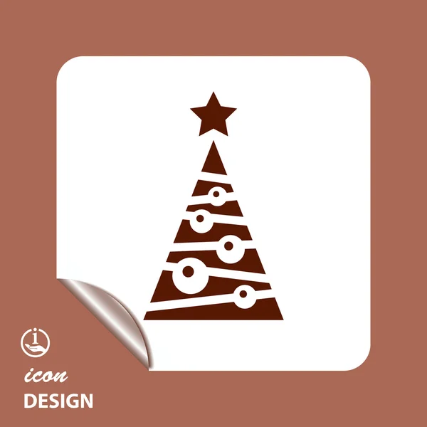 Pictograph van kerstboom — Stockvector