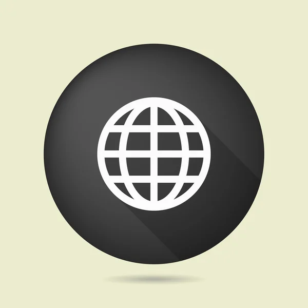 Pictograph av globe siluett — Stock vektor