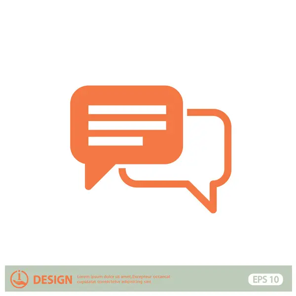 Pictograph of message or chat — Stock Vector