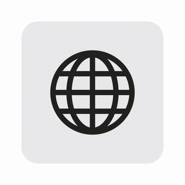 Pictograph av globe siluett — Stock vektor