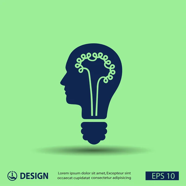 Pictografía del concepto de bombilla — Archivo Imágenes Vectoriales