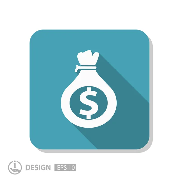 Pictografía del icono del dinero — Vector de stock